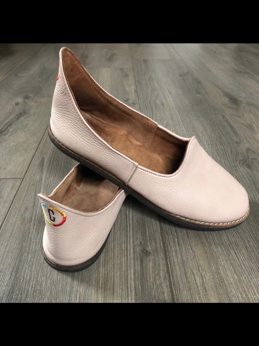 CHINELAS Leather Slip-Ons Argentina Womens 9.5 Comfy Pink Ballet Flats Unique